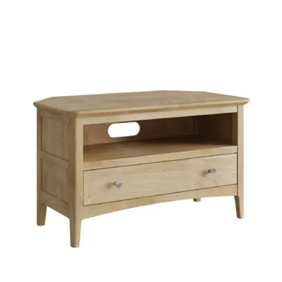 Solid Oak Corner TV