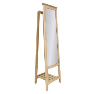 Solid Oak Cheval Mirror