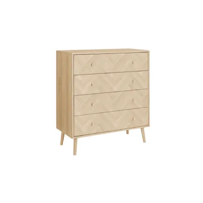 Herringford 4 Drawer Chest Oak