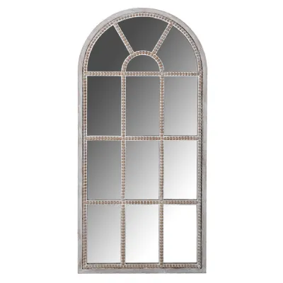 White Wash Wooden Mirror