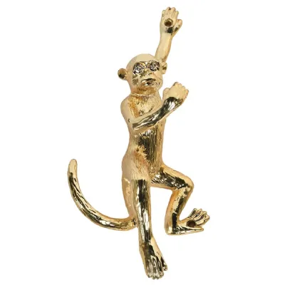 Gold Monkey Wall Hook