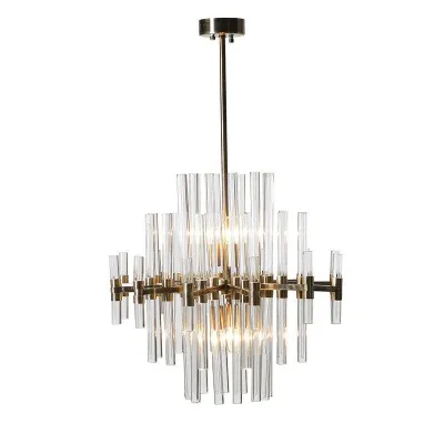 Large Glass Rods Chandelier