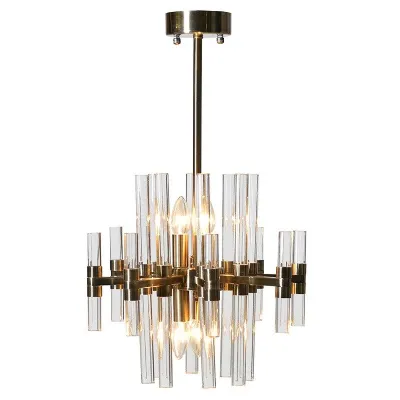 Medium Glass Rods Chandelier
