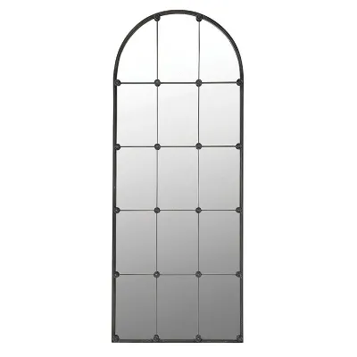 Sectioned Tall Arched Wall Mirror