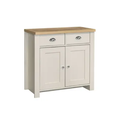 Highgate 2 Door 2 Drawer Sideboard Cream & Oak Effect