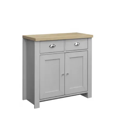 Highgate 2 Door 2 Drawer Sideboard Grey & Oak Effect
