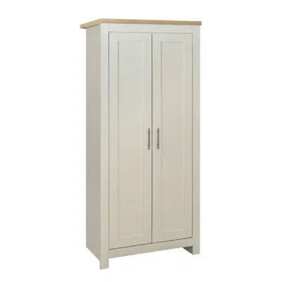 Highgate 2 Door Wardrobe Cream & Oak Effect