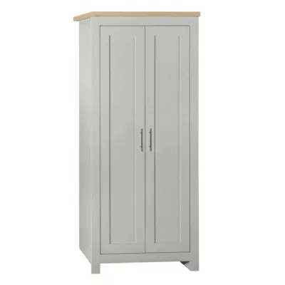Highgate 2 Door Wardrobe Grey & Oak Effect