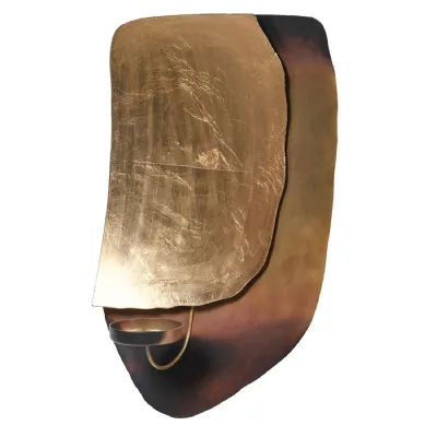 Gold Leaf Wall Candle Sconce
