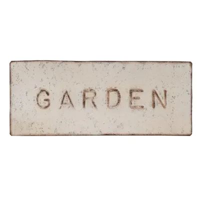 Rustic 'Garden' Wall Plaque