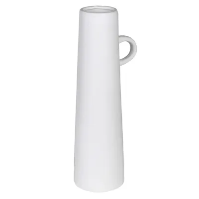 Tall White Cylinder Vase