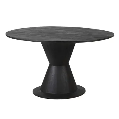 Black Melrose Oval Dining Table