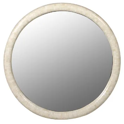 Round Bone Wall Mirror