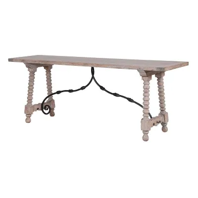 Turned Leg Reclaimed Pine Console Table