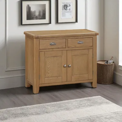 Modern Smoked Oak 2 Door 2 Drawer Sideboard