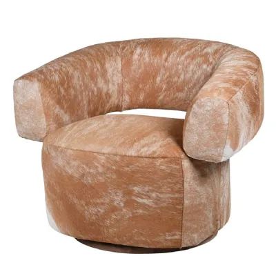 Curved Cowhide Chair