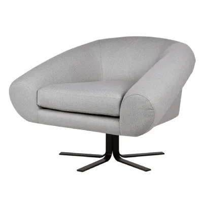 Grey Herringbone Swivel Chair