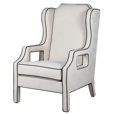 Monochrome Piped Armchair