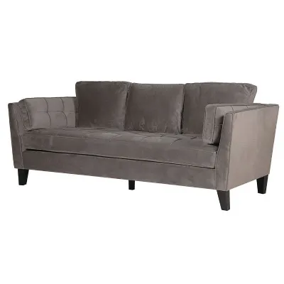 Large Mushroom 3 Seater Soft Fabric Sofa