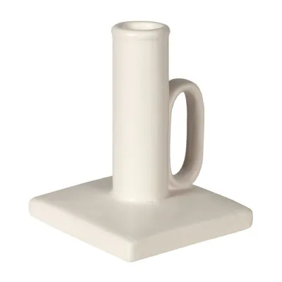 Cream Candle Holder with Handles