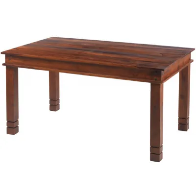 Traditional Sheesham Wood Rectangular 4 Seater Dining Table