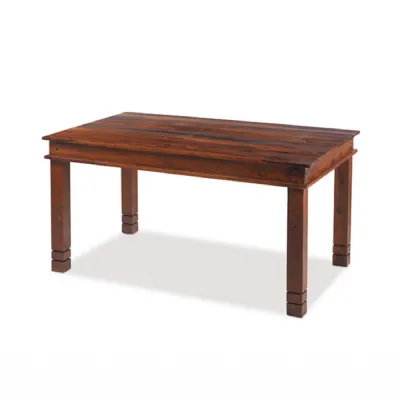 Colonial Style Dark Sheesham Wood 120 cm Rectangular Dining Table