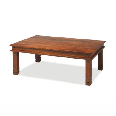 Traditional Sheesham Wood Wax Lacquer Rectangular Coffee Table