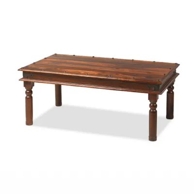 Colonial Style Dark Sheesham Wood Thacket Rectangular Coffee Table