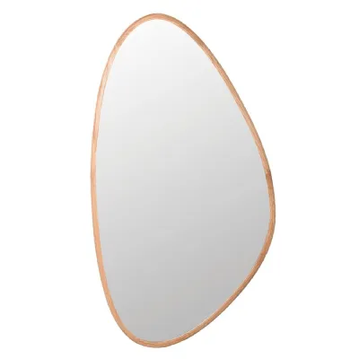 Large Natural Oak Teardrop Mirror