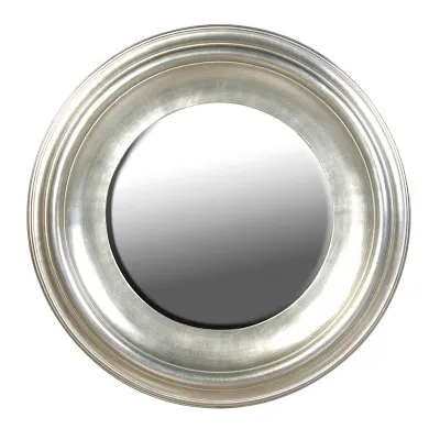 Shabby Chic Silver Painted Round Framed Wall Mirror
