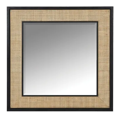 Ebony Square Mirror
