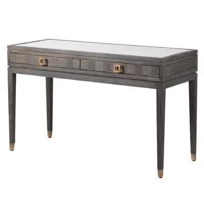 Astor Squares 2 Drawer Dressing Table with Glass Top