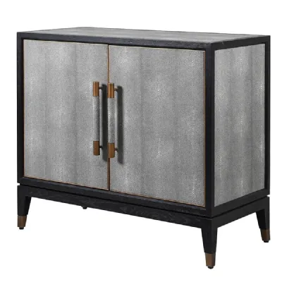 Oak And Shagreen Small Cabinet