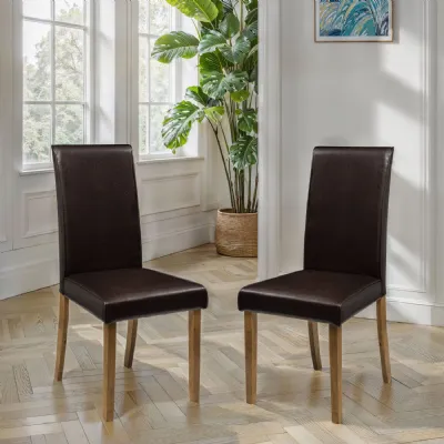 Set Of 2 Hudson Brown Chairs