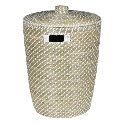Woven Seagrass Basket with Lid