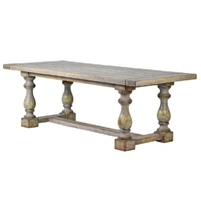 Distressed Grey Pine Dining Table