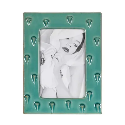 Turquoise Ceramic Photo Frame