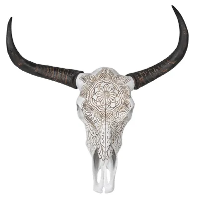 Resin Longhorn Cow