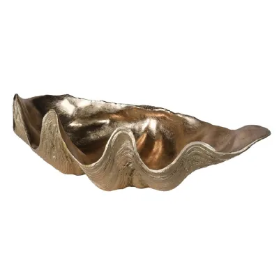 Large Gold Clam Shell Decoration