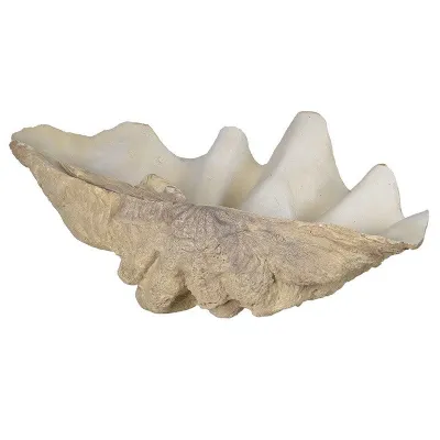 Large Ornate Replica Resin Clam Shell