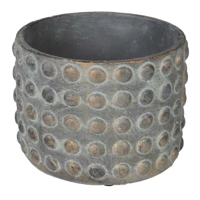 Medium Patina Dots Plant Pot