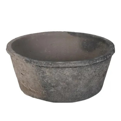 Large Antiqued Black Stone Dish