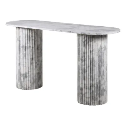 Marble Pillar Console Table