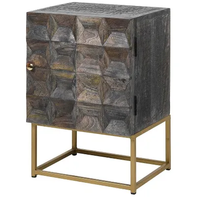 Brass Diamond Bedside