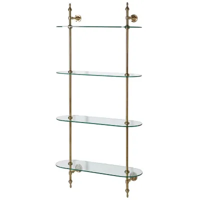 Brass Glass Shelf Unit