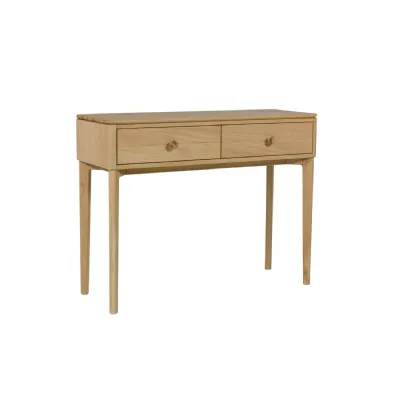 Oak Natural 2 Drawer Hallway Console Table Modern Design