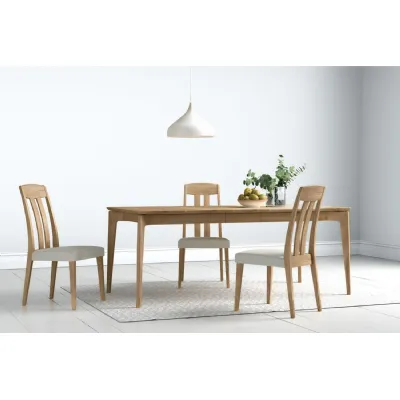 Scandi Natural Oak Extending Dining Table 125 to 165cm