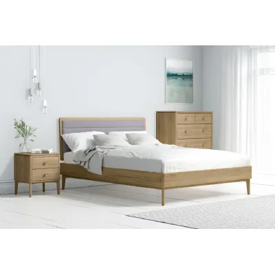 Natural Oak 2 Drawer Dressing Table Wooden Legs