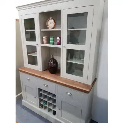 Painted Pine Glazed Dresser 5ft, Bespoke