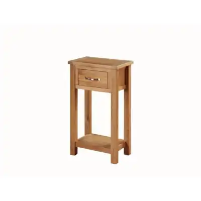 Hereford Solid Oak 1 Drawer Medium Telephone Table